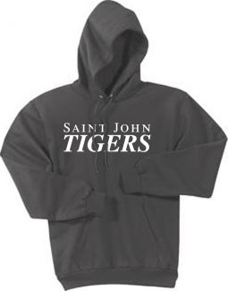Essential Fleece Pullover Hooded Sweatshirt, Charcoal